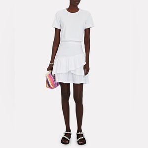 Veronica Beard Noha Mixed Media T-Shirt Dress, Size L